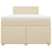 Pat continental cu saltea, crem, 120x190 cm, textil - WALTI WALTI
