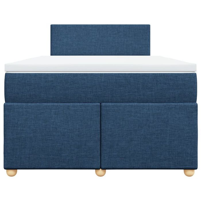Pat box spring cu saltea, albastru, 120x190 cm, material textil - WALTI WALTI