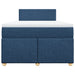 Pat box spring cu saltea, albastru, 120x190 cm, material textil - WALTI WALTI