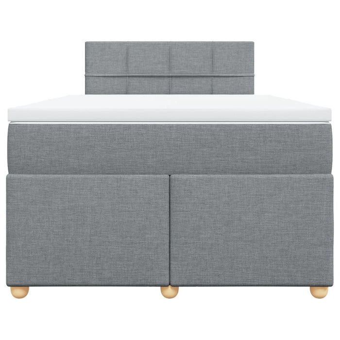 Pat box spring cu saltea, gri deschis, 120x190 cm, textil - WALTI WALTI