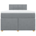 Pat box spring cu saltea, gri deschis, 120x190 cm, textil - WALTI WALTI