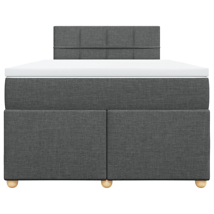 Pat box spring cu saltea, gri închis, 120x190 cm, textil - WALTI WALTI