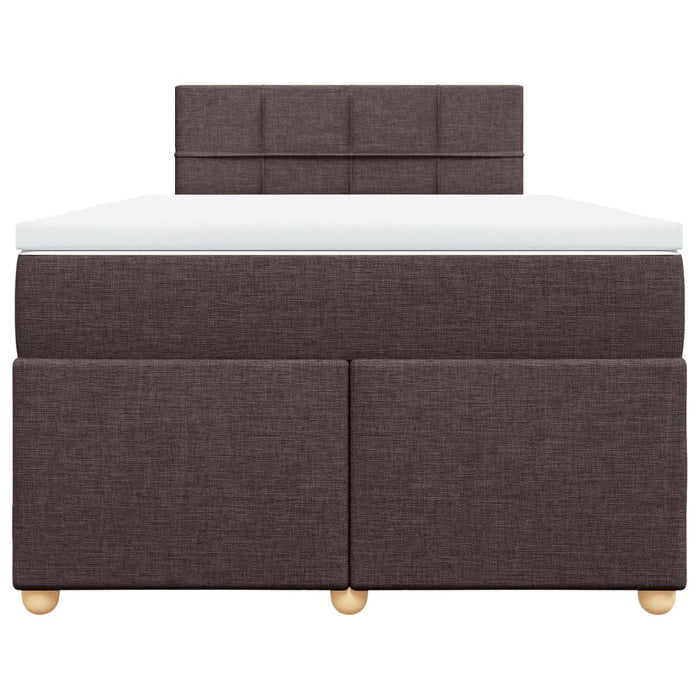 Pat box spring cu saltea, maro închis, 120x190 cm, textil - WALTI WALTI