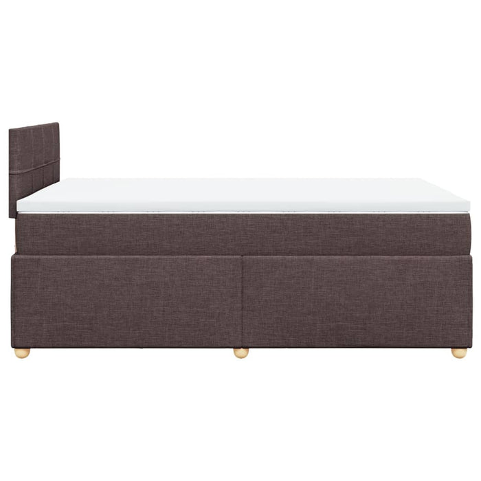 Pat box spring cu saltea, maro închis, 120x190 cm, textil - WALTI WALTI