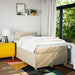 Pat continental cu saltea, crem, 120x190 cm, textil - WALTI WALTI