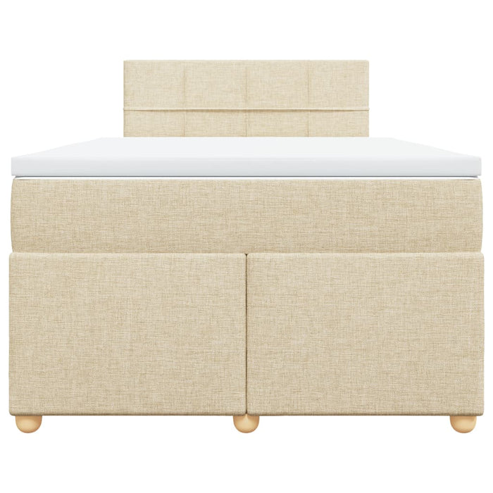 Pat continental cu saltea, crem, 120x190 cm, textil - WALTI WALTI