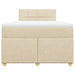 Pat continental cu saltea, crem, 120x190 cm, textil - WALTI WALTI