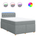 Pat box spring cu saltea, gri deschis, 120x190 cm, textil - WALTI WALTI