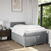 Pat box spring cu saltea, gri deschis, 120x190 cm, textil - WALTI WALTI