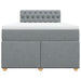 Pat box spring cu saltea, gri deschis, 120x190 cm, textil - WALTI WALTI