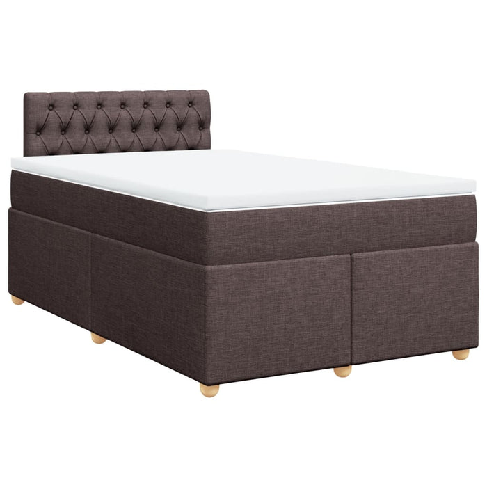 Pat box spring cu saltea, maro închis, 120x190 cm, textil - WALTI WALTI