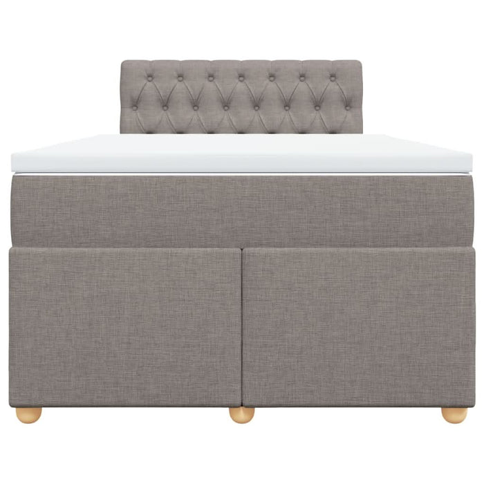Pat box spring cu saltea, taupe, 120x190 cm material textil - WALTI WALTI