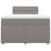 Pat box spring cu saltea, taupe, 120x190 cm material textil - WALTI WALTI