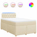 Pat continental cu saltea, crem, 120x190 cm, textil - WALTI WALTI