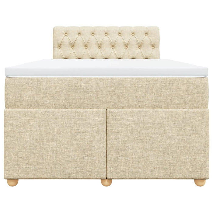 Pat continental cu saltea, crem, 120x190 cm, textil - WALTI WALTI
