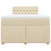 Pat continental cu saltea, crem, 120x190 cm, textil - WALTI WALTI
