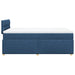 Pat box spring cu saltea, albastru, 120x190 cm, material textil - WALTI WALTI