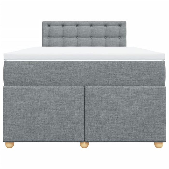 Pat box spring cu saltea, gri deschis, 120x190 cm, textil - WALTI WALTI