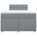 Pat box spring cu saltea, gri deschis, 120x190 cm, textil - WALTI WALTI