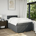 Pat box spring cu saltea, gri închis, 120x190 cm, textil - WALTI WALTI