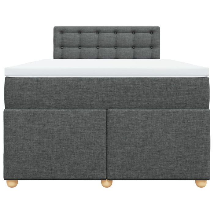 Pat box spring cu saltea, gri închis, 120x190 cm, textil - WALTI WALTI