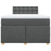 Pat box spring cu saltea, gri închis, 120x190 cm, textil - WALTI WALTI