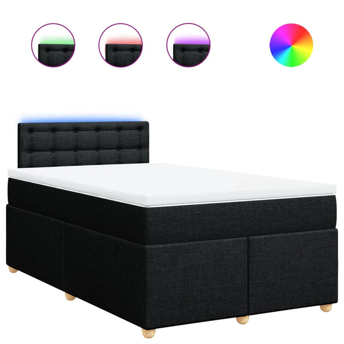 Pat box spring cu saltea, negru, 120x190 cm, catifea - WALTI WALTI