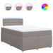 Pat box spring cu saltea, taupe, 120x190 cm material textil - WALTI WALTI
