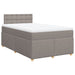 Pat box spring cu saltea, taupe, 120x190 cm material textil - WALTI WALTI