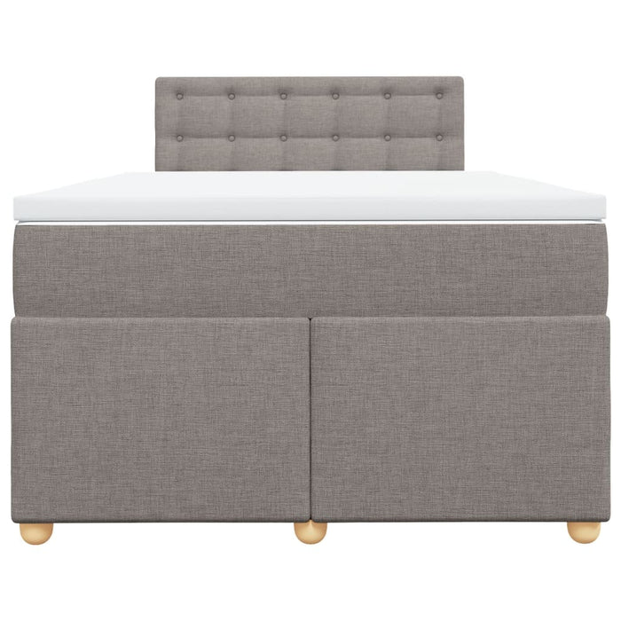 Pat box spring cu saltea, taupe, 120x190 cm material textil - WALTI WALTI