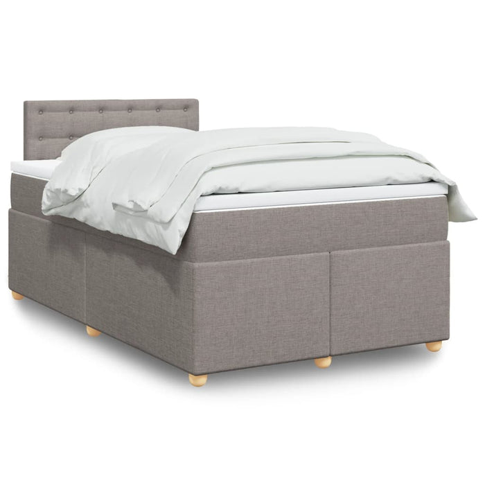 Pat box spring cu saltea, taupe, 120x190 cm material textil - WALTI WALTI