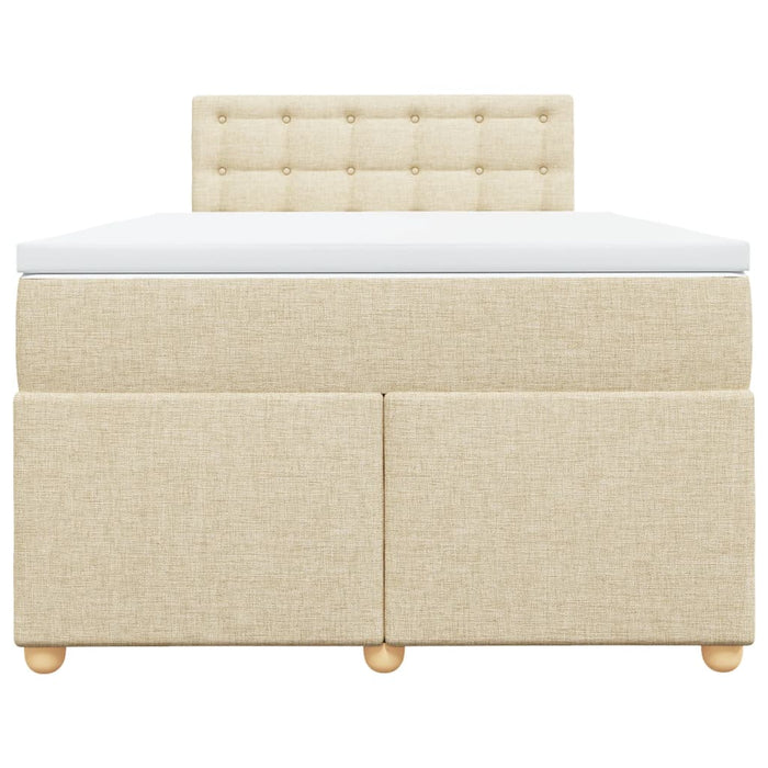 Pat continental cu saltea, crem, 120x190 cm, textil WALTI