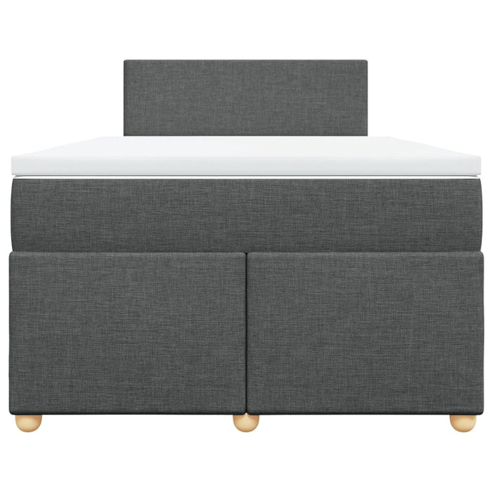 Pat box spring cu saltea, gri închis, 120x200 cm, textil - WALTI WALTI