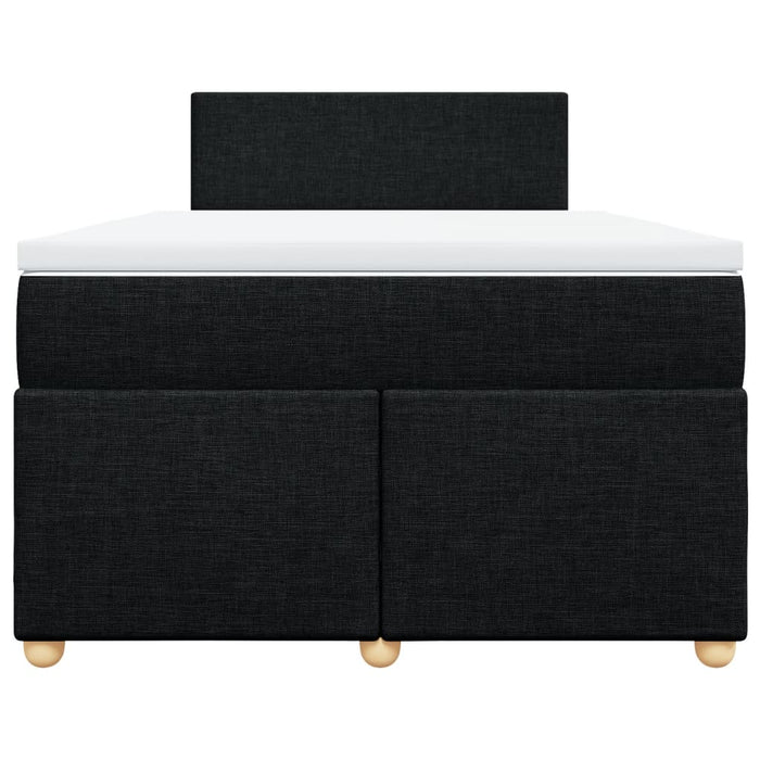 Pat box spring cu saltea, negru, 120x200 cm, textil - WALTI WALTI