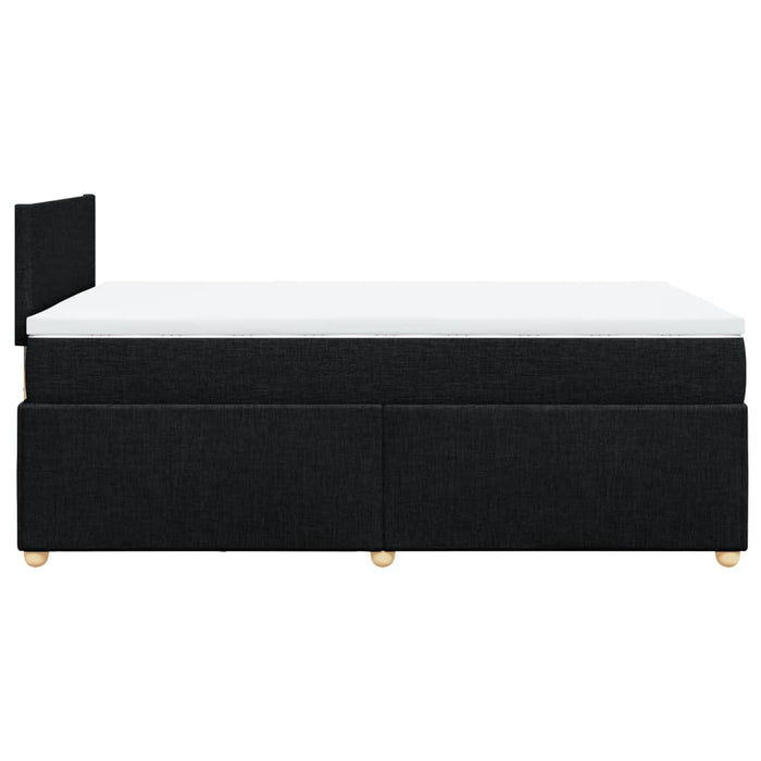 Pat box spring cu saltea, negru, 120x200 cm, textil - WALTI WALTI
