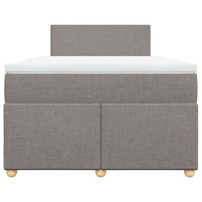 Pat box spring cu saltea, gri taupe, 120x200 cm, textil - WALTI WALTI