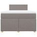 Pat box spring cu saltea, gri taupe, 120x200 cm, textil - WALTI WALTI