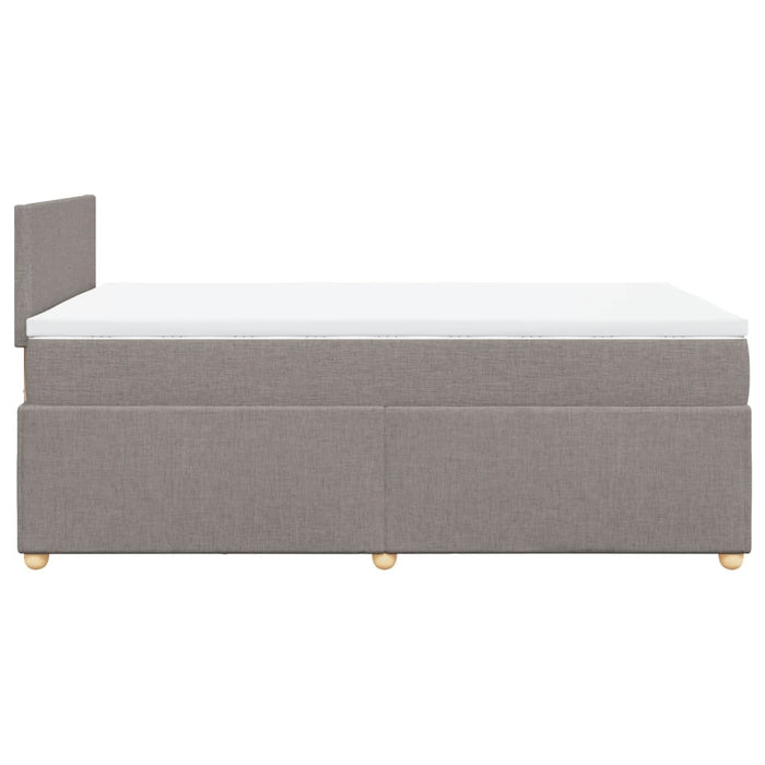 Pat box spring cu saltea, gri taupe, 120x200 cm, textil - WALTI WALTI