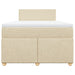 Pat box spring cu saltea, crem, 120x200 cm, textil - WALTI WALTI