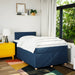 Pat box spring cu saltea, albastru, 120x200 cm, textil - WALTI WALTI