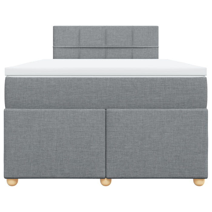 Pat continental cu saltea, gri deschis, 120x200 cm, textil - WALTI WALTI