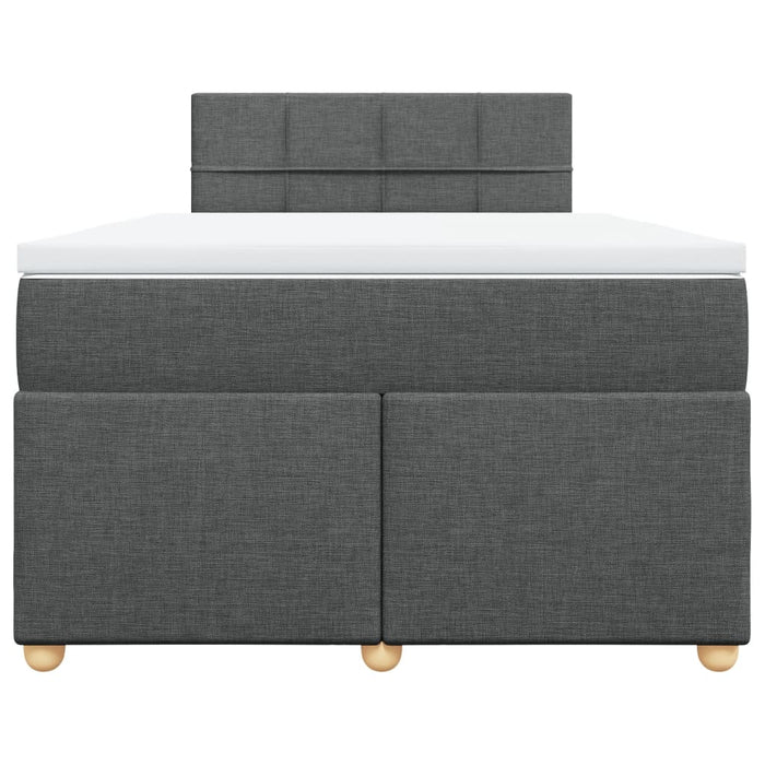 Pat box spring cu saltea, gri închis, 120x200 cm, textil - WALTI WALTI