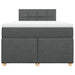 Pat box spring cu saltea, gri închis, 120x200 cm, textil - WALTI WALTI