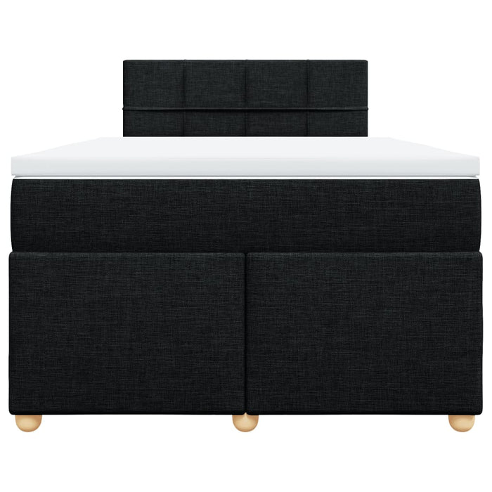Pat box spring cu saltea, negru, 120x200 cm, textil - WALTI WALTI