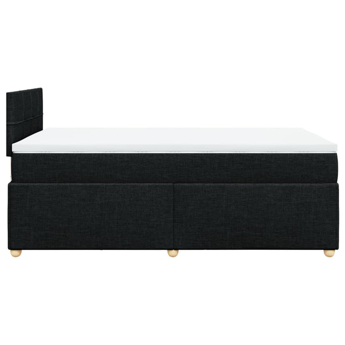 Pat box spring cu saltea, negru, 120x200 cm, textil - WALTI WALTI