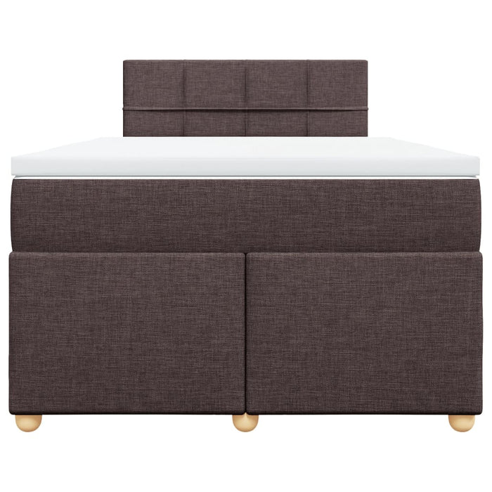 Pat box spring cu saltea, maro închis, 120x200 cm, textil - WALTI WALTI