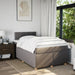 Pat box spring cu saltea, gri taupe, 120x200 cm, textil - WALTI WALTI
