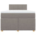 Pat box spring cu saltea, gri taupe, 120x200 cm, textil - WALTI WALTI