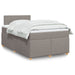 Pat box spring cu saltea, gri taupe, 120x200 cm, textil - WALTI WALTI