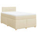 Pat box spring cu saltea, crem, 120x200 cm, textil - WALTI WALTI
